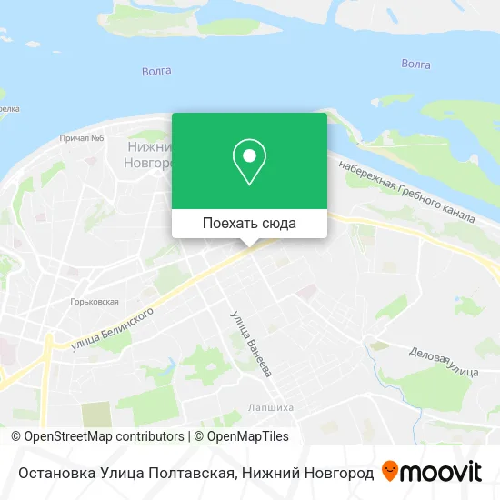 Карта Остановка  Улица Полтавская
