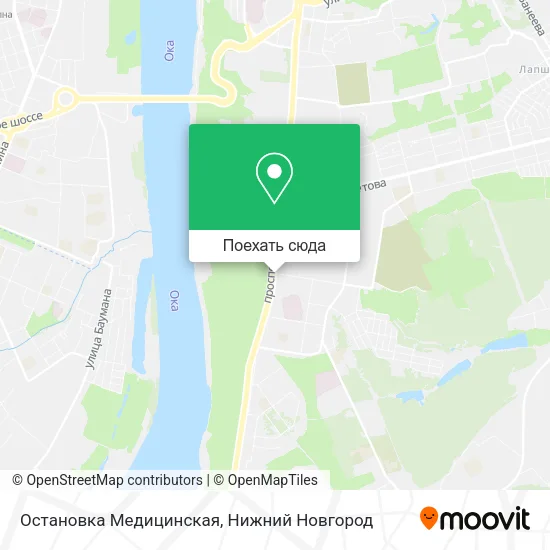 Карта Остановка  Медицинская
