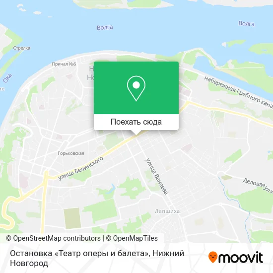 Карта Остановка «Театр оперы и балета»