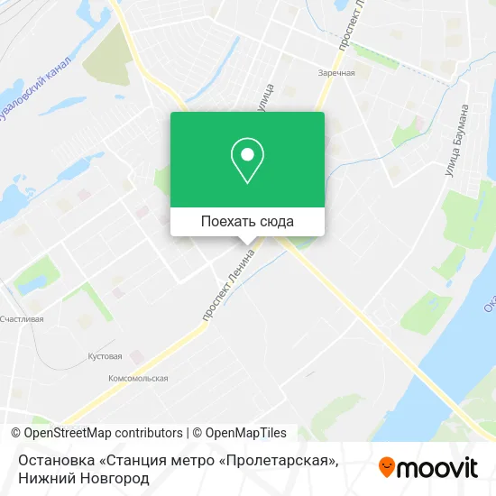 Карта Остановка «Станция метро «Пролетарская»