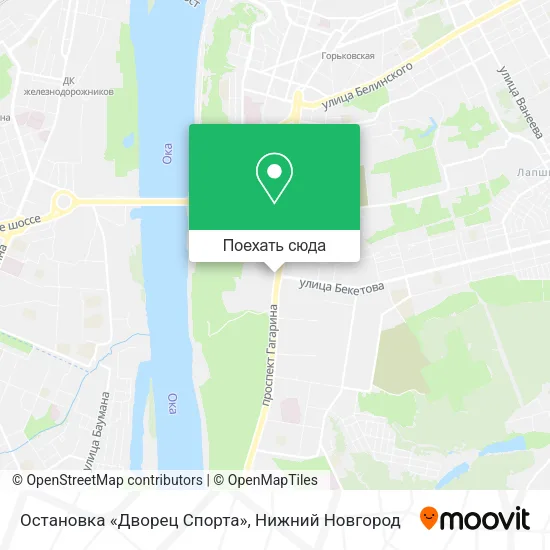 Карта Остановка «Дворец Спорта»