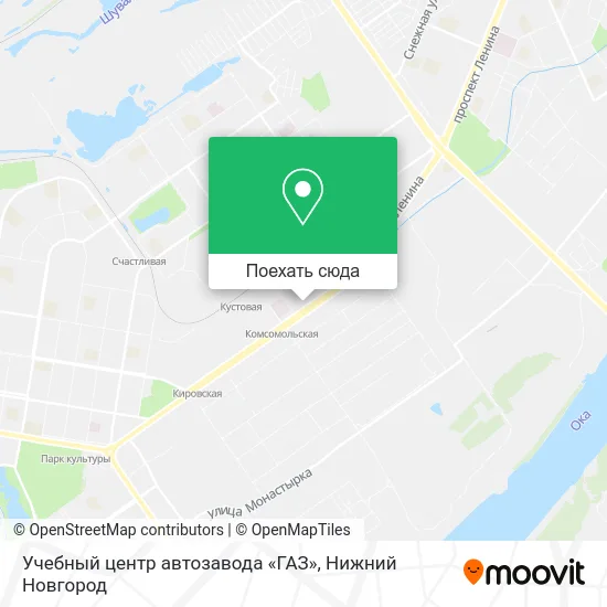 Карта Учебный центр автозавода «ГАЗ»