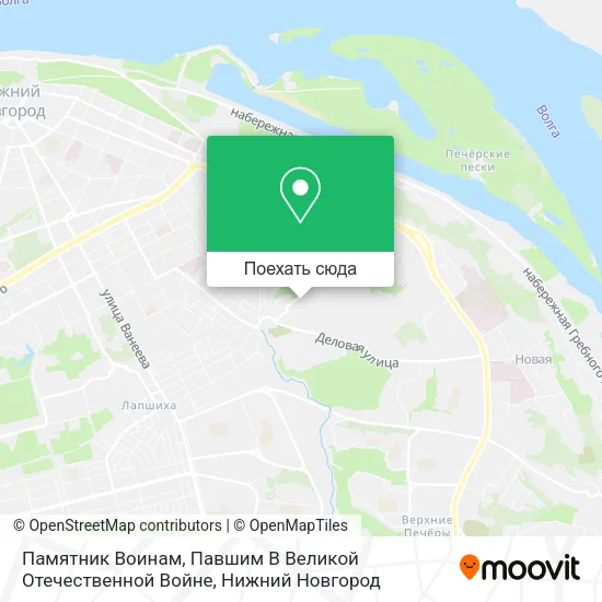 Карта Памятник Воинам, Павшим В Великой Отечественной Войне