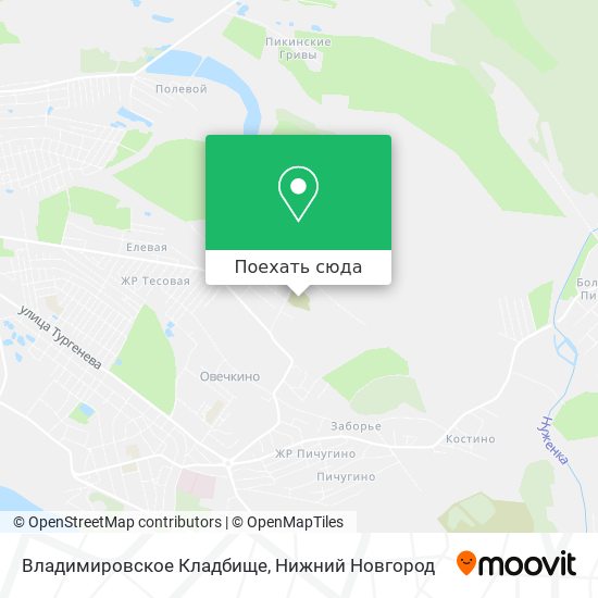Карта Владимировское Кладбище