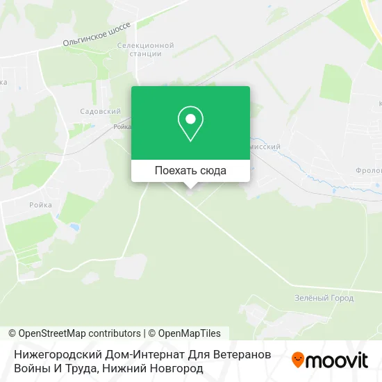 Карта Нижегородский Дом-Интернат Для Ветеранов Войны И Труда