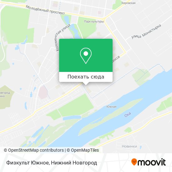 Карта Физкульт Южное