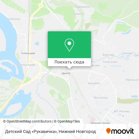 Карта Детский Сад «Рукавичка»