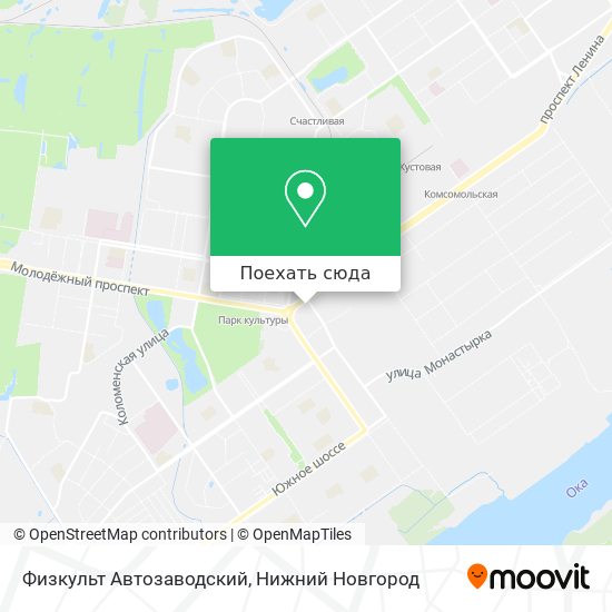 Карта Физкульт Автозаводский