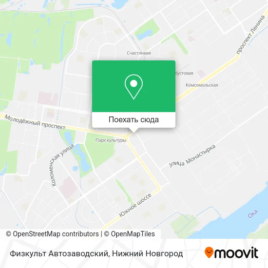 Карта Физкульт Автозаводский