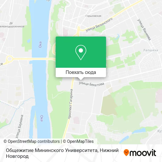 Карта Общежитие Мининского Университета