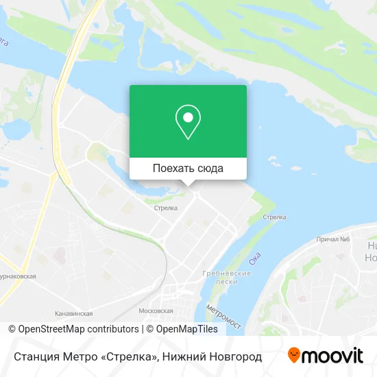 Карта Станция Метро «Стрелка»