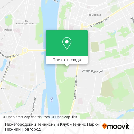 Карта Нижегородский Теннисный Клуб «Теннис Парк»