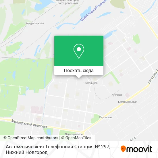 Карта Автоматическая Телефонная Станция № 297