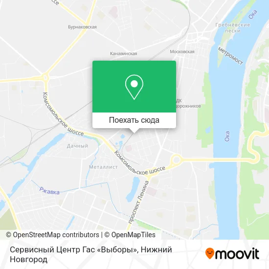 Карта Сервисный Центр Гас «Выборы»