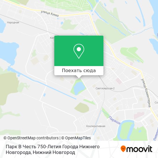 Карта Парк В Честь 750-Летия Города Нижнего Новгорода