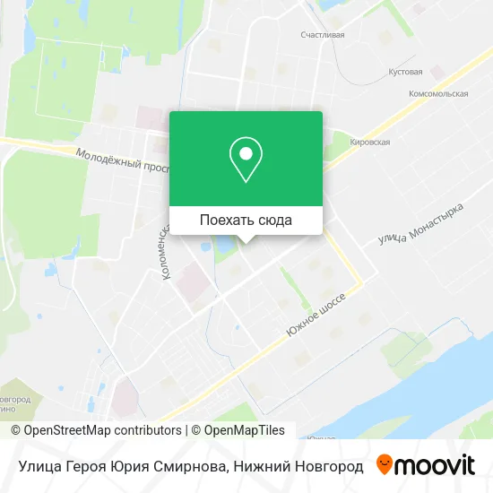 Карта Улица Героя Юрия Смирнова