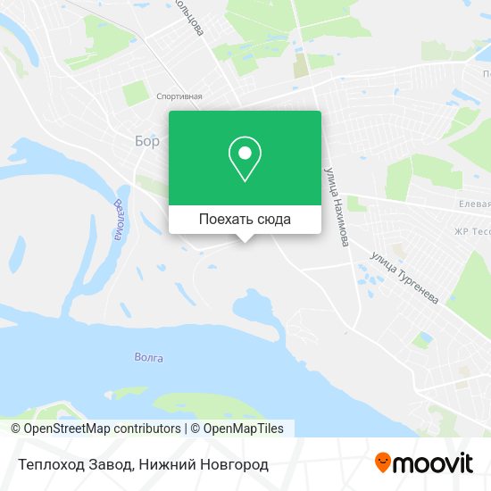 Карта Теплоход Завод