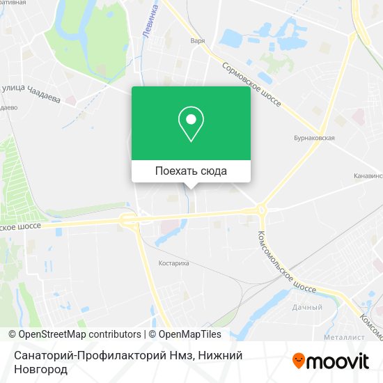 Карта Санаторий-Профилакторий Нмз