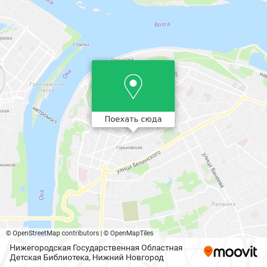 Карта Нижегородская Государственная Областная Детская Библиотека