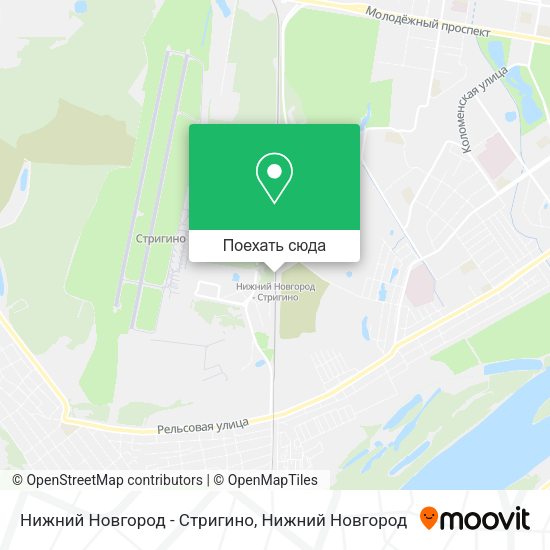 Карта Нижний Новгород - Стригино