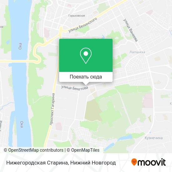 Карта Нижегородская Старина