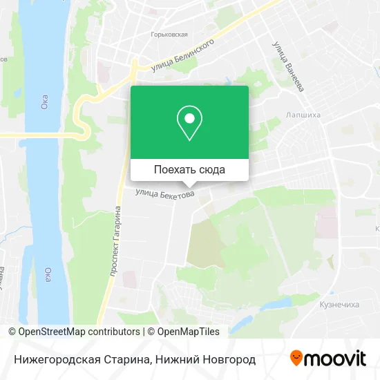 Карта Нижегородская Старина