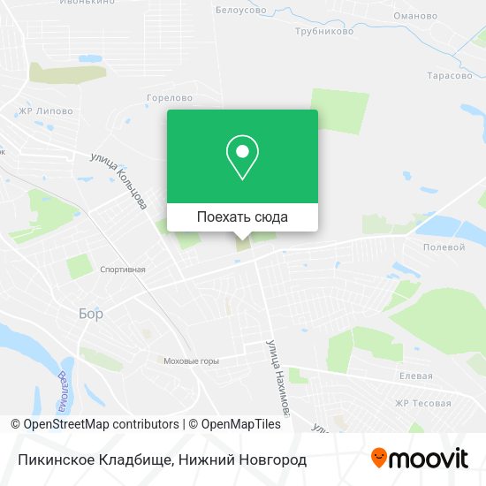 Карта Пикинское Кладбище