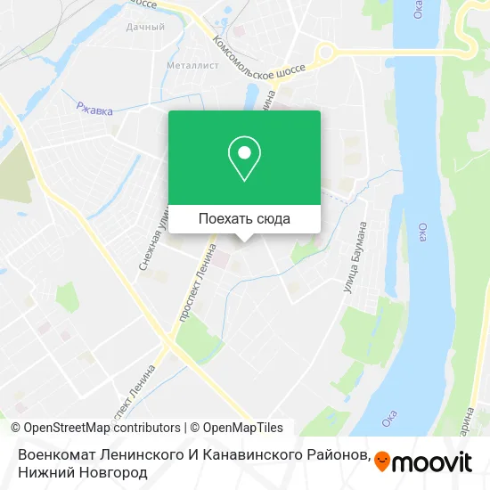 Карта Военкомат Ленинского И Канавинского Районов