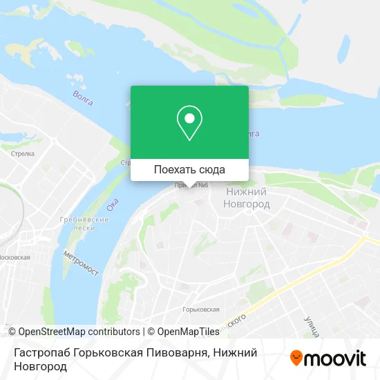 Карта Гастропаб Горьковская Пивоварня