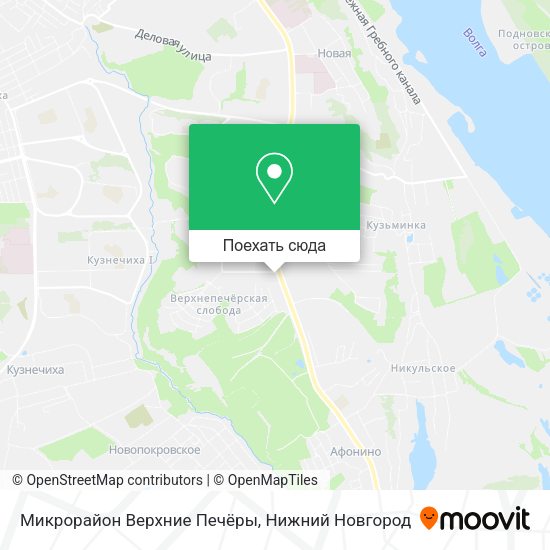 Карта Микрорайон Верхние Печёры