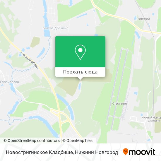 Карта Новостригинское Кладбище