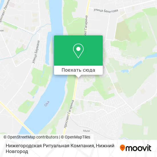 Карта Нижегородская Ритуальная Компания