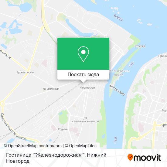 Карта Гостиница ""Железнодорожная""