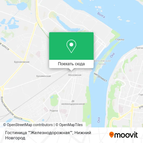 Карта Гостиница ""Железнодорожная""