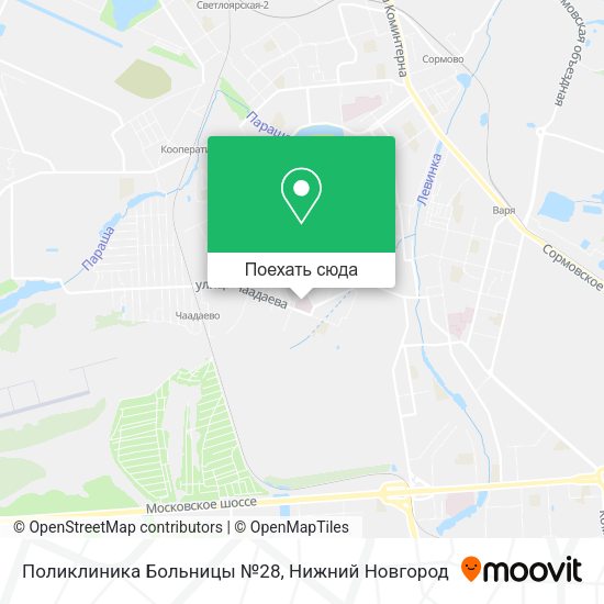 Карта Поликлиника Больницы №28