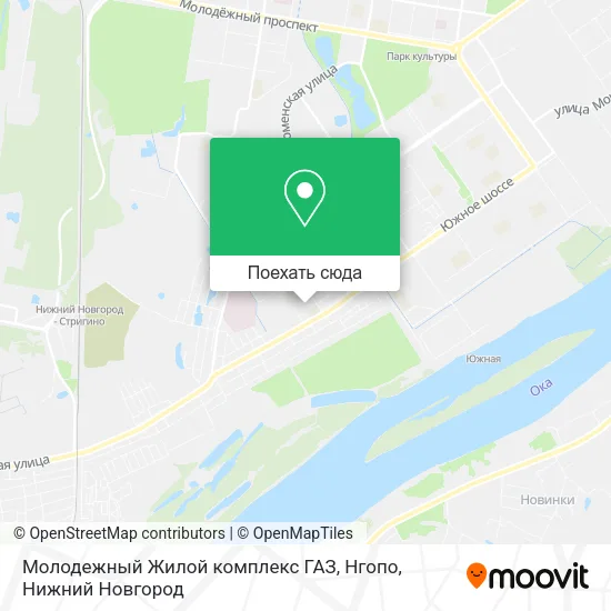 Карта Молодежный Жилой комплекс ГАЗ, Нгопо