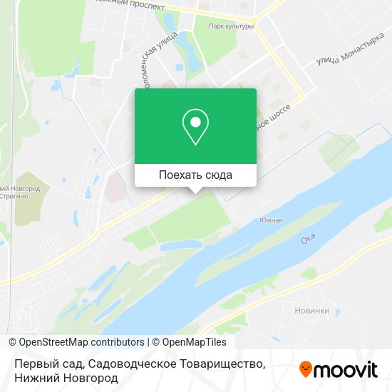 Карта Первый сад, Садоводческое Товарищество