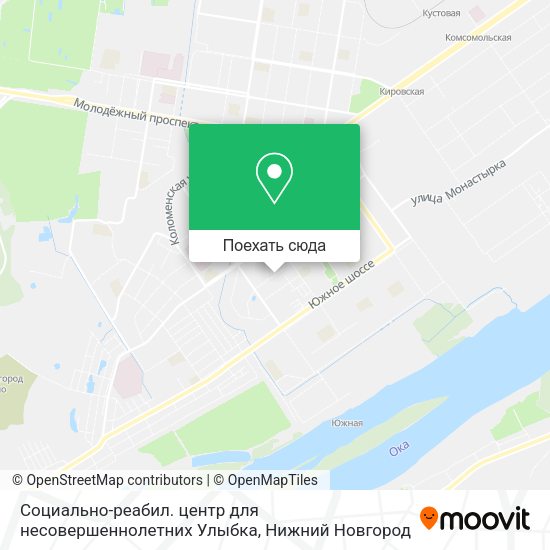 Карта Социально-реабил. центр для несовершеннолетних Улыбка