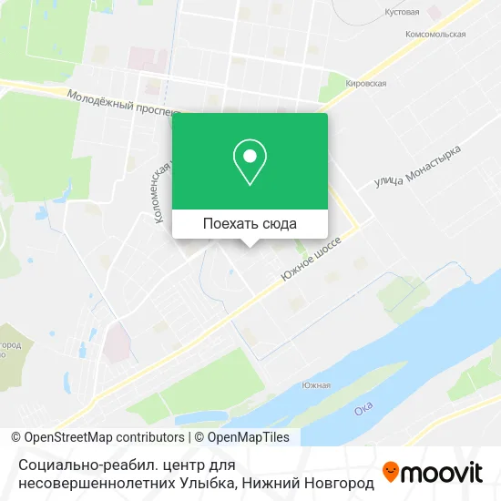 Карта Социально-реабил. центр для несовершеннолетних Улыбка