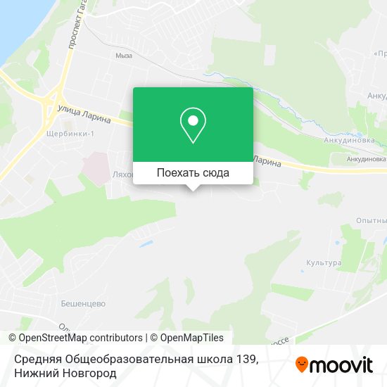Карта Средняя Общеобразовательная школа 139