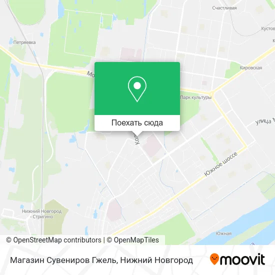 Карта Магазин Сувениров Гжель