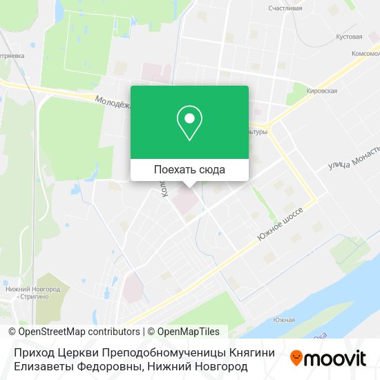 Карта Приход Церкви Преподобномученицы Княгини Елизаветы Федоровны