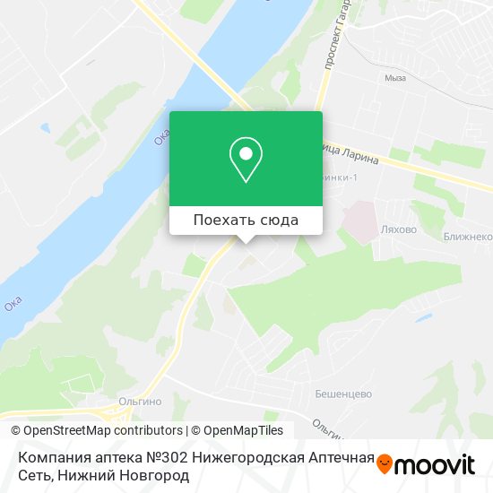 Карта Компания аптека №302 Нижегородская Аптечная Сеть