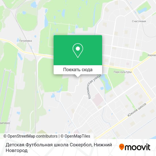 Карта Детская Футбольная школа Сокербол