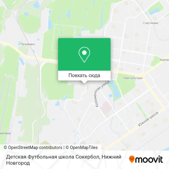 Карта Детская Футбольная школа Сокербол