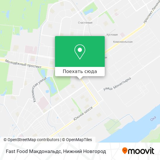 Карта Fast Food Макдональдс