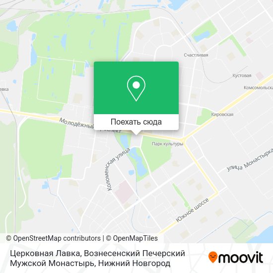 Карта Церковная Лавка, Вознесенский Печерский Мужской Монастырь