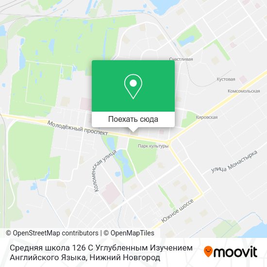 Карта Средняя школа 126 С Углубленным Изучением Английского Языка
