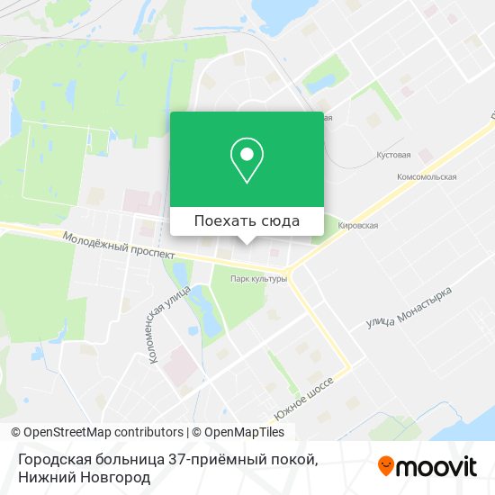 Карта Городская больница 37-приёмный покой