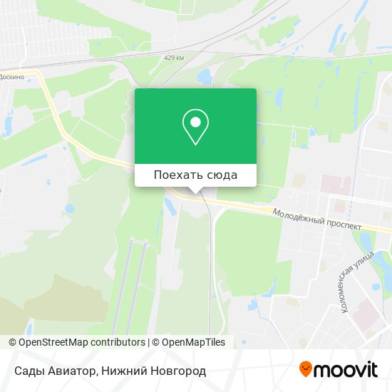 Карта Сады Авиатор